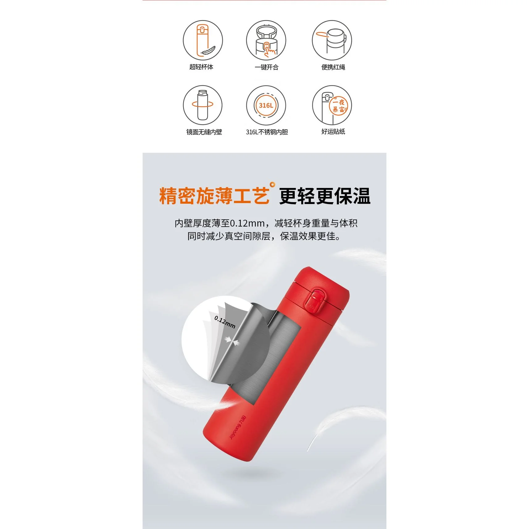 Joyoung Lucky Charm Water Flask - Image 8